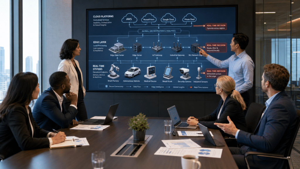 Hybrid edge cloud computing